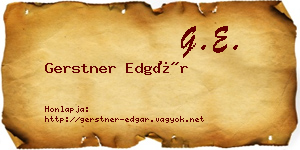 Gerstner Edgár névjegykártya
